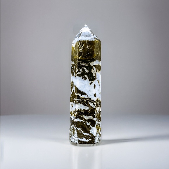 Zebra Jasper Healing Tower Point Obelisk Wand 90g Emotional Balance, Root Chakra - Picture 1 of 2